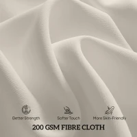 Outsunny 3 Piece Outdoor Bistro Set, Wood Effect Metal Patio Set with Wide and Deep Chairs, Round Table, Cushions, Cream White(m-7)