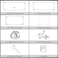 HOMCOM 6-Tier Shoe Rack, 6 Cube Storage Organizer with Doors, DIY 6-Cube Modular Cabinet for Living Room, Black(m-6)