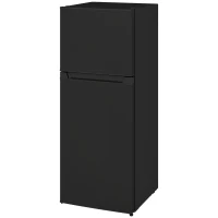 HOMCOM Small Fridge with Freezer, 4 Cu Ft Refrigerator with Reversible Doors, Black(m-1)
