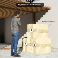 Outsunny 7 Pieces Outdoor Rattan Furniture Set, Patio Wicker Sectional Conversation Sofa Set, Light Green(m-9)