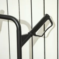 DURHAND 6-Wheels Stair Climber Trolley Cart, Hand Truck and Dolly, Foldable Steel Load Cart, 264lbs Capacity, Black(m-10)