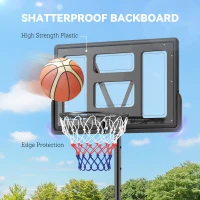 Soozier Basketball Hoop Outdoor, 7.5-10ft Portable Basketball Goal with Wheels and 43" Backboard, for Teenagers Youth Adults(m-9)