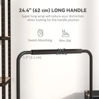 Soozier Push Up Bars, Adjustable Dip Station Parallel Bars with 4 Height Levels for Home Gym Fitness Workout(m-6)