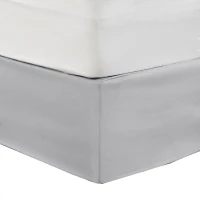 26" Drop Adjustable Wrap-Around Bed Skirt with Non-Skid Backing, Easy Tuck, Fold Design, One Size Fits All, 236" L x 6" W x 0.13" H, Gray(m-14)