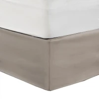 26" Drop Wrap-Around Adjustable Bed Skirt with Non-Skid Backing, Hidden Fabric Band, One Size Fits All, 236" L x 6" W x 0.13" H, Khaki(m-14)