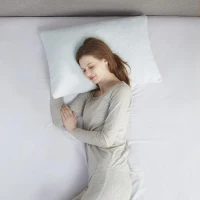 Shredded Memory Foam Pillow with Rayon, Cooling Gel Infused, Medium Firmness, Removable Cover, 28" L x 20" W x 5.5" H, Ivory(m-6)