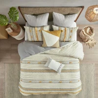 100% Cotton Cover with All-Over Embroidery, Hidden Zipper Closure, Cotton Quilted Euro Sham for Home Decor, 26" L x 26" W x 0.25" H, Gray(m-4)