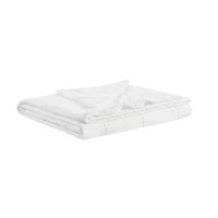 Down Alternative Blanket with Cool Touch, OEKO-TEX Certified, Machine Washable, Designed for Full, Queen Beds, 90" L x 90" W x 0.25" H, White(m-2)