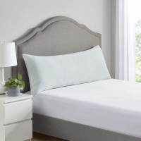 Shredded Memory Foam Pillow with Rayon, Cooling Gel Infused, Medium Firmness, Removable Cover, 28" L x 20" W x 5.5" H, Ivory