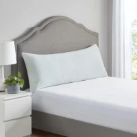 Shredded Memory Foam Pillow with Rayon, Cooling Gel Infused, Medium Firmness, Removable Cover, 28" L x 20" W x 5.5" H, Ivory(m-1)