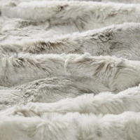 Machine Washable Oversized Faux Fur Throw Blanket with Marble Print, Luxuriously Soft Polyester, 70" L x 60" W x 0.25" H, Natural(m-6)
