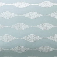 100% Cotton Oblong Decorative Pillow with Wavy Embroidery, Hypoallergenic Polyester Fill, Perfect for Bedroom Decor, 20" L x 12" W x 5" H, Blue(m-8)