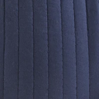 Machine Washable Cotton Quilted Euro Sham with Hidden Zipper, Embroidered Pillow Cover for Home Decor, 26" L x 26" W x 0.25" H, Navy(m-8)