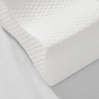 Memory Foam Contour Knee Pillow with Gel Infusion, Machine Washable Cover, Perfect for Side Sleepers, 11" L x 8.5" W x 7" H, White(m-9)