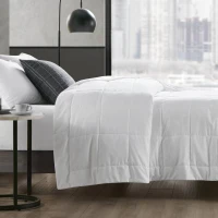 King Size Down Alternative Blanket with Cool Touch, OEKO-TEX Certified, Easy Maintenance, Ideal for Hot Sleepers, 108" L x 90" W x 0.25" H, White(m-8)