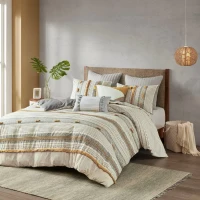 100% Cotton Cover with All-Over Embroidery, Hidden Zipper Closure, Cotton Quilted Euro Sham for Home Decor, 26" L x 26" W x 0.25" H, Gray(m-6)