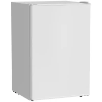 HOMCOM 2.5 Cu.Ft Mini Fridge, Single Door Compact Refrigerator with Freezer, Adjustable Thermostat, Reversible Door, White(m-12)