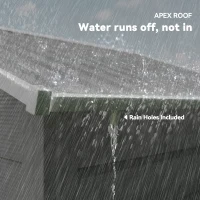 Outsunny 7.7' x 6.5' Outdoor Metal Garden Shed House Hut Gardening Tool Storage with Ventilation, Light Grey(m-7)