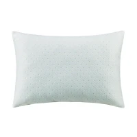 Shredded Memory Foam Pillow with Rayon, Cooling Gel Infused, Medium Firmness, Removable Cover, 28" L x 20" W x 5.5" H, Ivory(m-2)