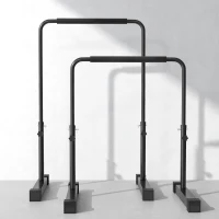 Soozier Push Up Bars, Adjustable Dip Station Parallel Bars with 4 Height Levels for Home Gym Fitness Workout(m-9)