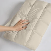 Luxuriously Soft King Overfilled Pillow Protector with Zipper Closure, Jump Tack Quilting, Machine Washable, 36" L x 20" W x 0.13" H, Beige(m-9)