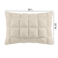 Luxuriously Soft King Overfilled Pillow Protector with Zipper Closure, Jump Tack Quilting, Machine Washable, 36" L x 20" W x 0.13" H, Beige(m-3)