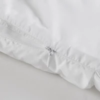 Luxuriously Soft Standard Overfilled Pillow Protector with 100% Polyester Microfiber, 3D Puff Stitching, Zipper Closure, 28" L x 20" W x 0.13" H, White(m-10)