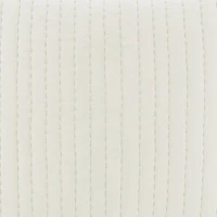 100% Cotton Cover with Embroidery, Hidden Zipper, Cotton Quilted Euro Sham for Living Room, Bedroom, 26" L x 26" W x 0.25" H, White(m-7)