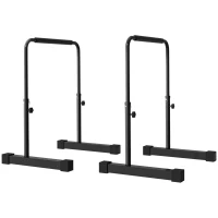 Soozier Push Up Bars, Adjustable Dip Station Parallel Bars with 4 Height Levels for Home Gym Fitness Workout(m-2)