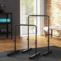 Soozier Push Up Bars, Adjustable Dip Station Parallel Bars with 4 Height Levels for Home Gym Fitness Workout(m-8)