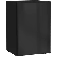 HOMCOM 2.5 Cu.Ft Mini Fridge, Single Door Compact Refrigerator with Freezer, Adjustable Thermostat, Reversible Door, Black(m-12)