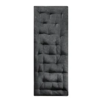 Poly Chenille Lounge Floor Pillow Cushion with 100% Polyester Filling, Tufted Detailing, Self Travel Wrap, 74" L x 27" W x 3" H, Charcoal(m-2)