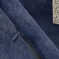 Machine Washable Velvet European Pillow Sham with Hidden Zipper, OEKO-TEX Certified, Ideal for Bedroom Decor, 26" L x 26" W x 0.13" H, Navy(m-6)