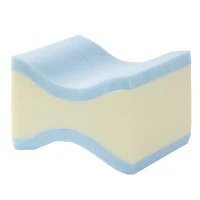 Memory Foam Contour Knee Pillow with Gel Infusion, Machine Washable Cover, Perfect for Side Sleepers, 11" L x 8.5" W x 7" H, White(m-12)