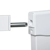 PawHut 29.5"-40.6" Metal Pet Gate, Dog Gate with Auto Closing Door, Double Locking, for Doorways, Stairs, Hallways, White(m-10)