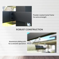 Outsunny 10' x 12' Retractable Pergola Canopy with Roller Shade, Wall-Mounted or Free Standing Patio Gazebo, UPF30+(m-7)