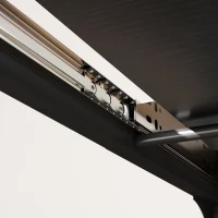 HOMCOM Extendable Dining Table Set, 5-Piece Dining Set for 4-6 with 2 Benches and 2 Stools for Small Spaces, Black(m-10)