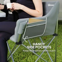 Outsunny Double Camping Chair, Oversized Camping Loveseat for Adults, Heavy Duty Folding Camp Chair, Support 529 lbs(m-7)