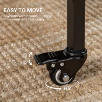 HOMCOM Folding Dining Table, Extendable Kitchen Table for Small Spaces with Storage Shelf and 6 Wheels, Rustic Brown(m-6)