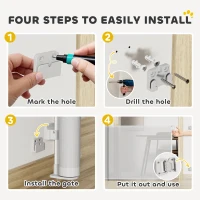 PawHut Retractable Dog Gate Extends Up to 55" Wide, 34" Tall, for Stairs, Doorways, Hallways, Indoor and Outdoor, Grey(m-6)