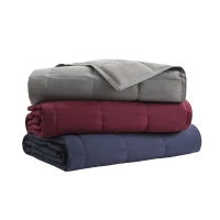 Wearable Multipurpose Throw with Goose Feather, Down Filling, Water-Repellent Microfiber, Machine Washable, 68" L x 62" W x 0.25" H, Red(m-14)