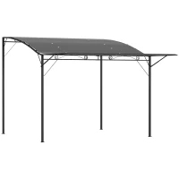 Outsunny 10' x 8' Outdoor Pergola and Patio Gazebo for Garden, Camper, Deck, Doors and Windows, Dark Gray(m-1)