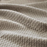 King Size Egyptian Cotton Bedding Blanket with OEKO-TEX Certified, Ideal for Any Bedroom or Living Room Setting, 108" L x 90" W x 0.25" H, Khaki(m-5)