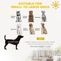 PawHut Dog Playpen for Indoor Outdoor, 24 Panels 39" H Puppy Playpen with Lockable Door, DIY Shape Pet Exercise Fence, Gray(m-9)