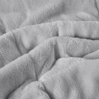 Reversible Down Alternative Blanket with Plush to Microfiber, Temperature Control, Machine Washable, 108" L x 90" W x 0.25" H, Gray(m-7)