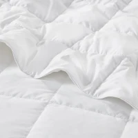 Soft and Cozy Down All Seasons Blanket with Goose Feather, OEKO-TEX Certified, Machine Washable, 90" L x 68" W x 0.25" H, White(m-8)