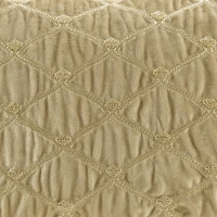 Oblong Decor Pillow with Hand-Beaded Embellishments, Velvet Cover, Removable Goose Feather Insert, 22" L x 15" W x 5" H, Gold(m-6)