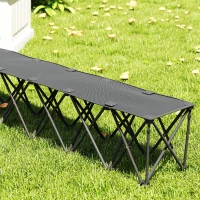 Outsunny Portable 6-Seater Folding Camping Chair, Team Bench Chair with Carry Bag for Soccer Football Team, No Assembly(m-10)