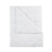 Soft and Cozy Down All Seasons Blanket with Goose Feather, OEKO-TEX Certified, Machine Washable, 90" L x 68" W x 0.25" H, White(m-10)