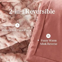 Machine Washable Ruched Faux Fur Throw Blanket with Tie Dye Design, Knife Edge, Ideal for Any Living Space, 60&quot; L x 50&quot; W x 0.5&quot; H, Multicolor(m-5)